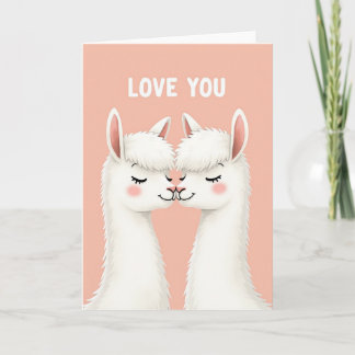Love You Llama Kiss Card Karte
