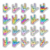 Love You Loudly – ASL Sticker for Every Heart (Vorderseite)