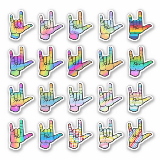 Love You Loudly – ASL Sticker for Every Heart (Vorderseite)