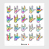 Love You Loudly – ASL Sticker for Every Heart (Blatt)