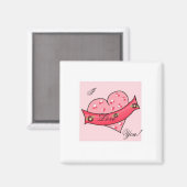 Love You - Magnet (Vorderseite/Rückseite)