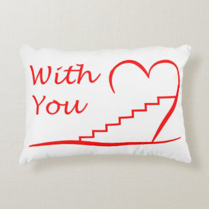 Love You, mit dir zusammen die Treppe hinauf Dekokissen