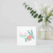 Love you mom callipraphy floral frame begleitkarte (Stehend Vorderseite)