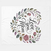 Love You, Mom Fleecedecke (Vorderseite (Horizontal))