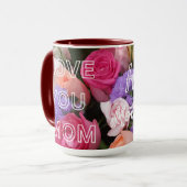 Love you Mom Happy Mother's day  Tasse (Vorderseite Links)