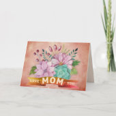 LOVE YOU MOM KARTE (Vorderseite)