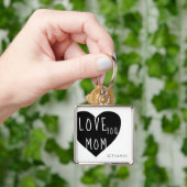 Love You Mom ⎢Monogram Button Keychain Schlüsselanhänger (Hand)