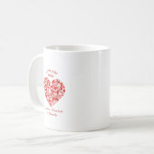 “Love You Mom” Mother's Day Custom Name Heart Mug Kaffeetasse (Vorderseite Links)