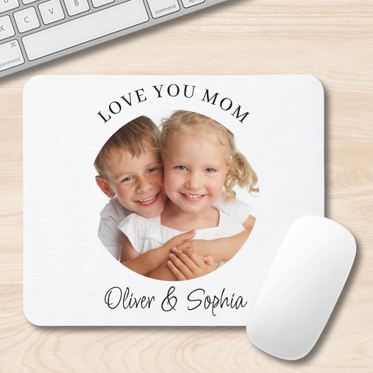 Love You Mom Mother's Day Photo  Mousepad