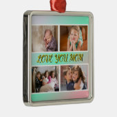 Love You Mom Pastel Tribute Keepsake Ornament Aus Metall (Rechts)