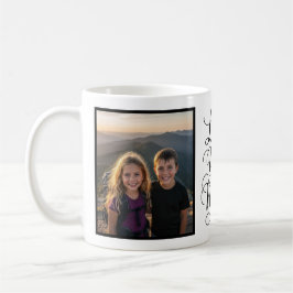 Love You Mom Two Photo Modern White Kaffeetasse