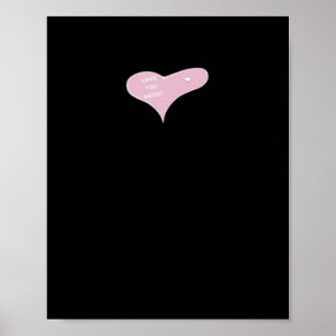 Love You More Blaue Moderne Optik  Poster