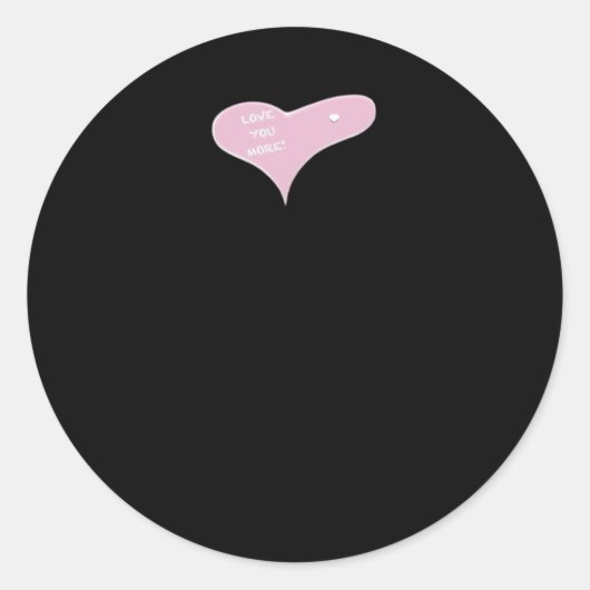 Love You More Blue Modern Look  Runder Aufkleber (Vorderseite)