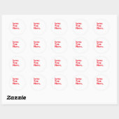 Love You More Bold Red Romantic Typography  Runder Aufkleber (Blatt)