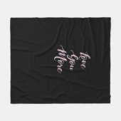 Love You More Classic Appeal Fleecedecke (Vorderseite (Horizontal))