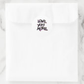 Love You More Clean Modern Design Runder Aufkleber (Tasche)