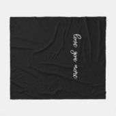 Love You More Clean Typography  Fleecedecke (Vorderseite (Horizontal))