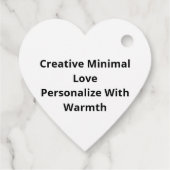 Love You More Creative Minimal Style  Geschenkanhänger (Rückseite)