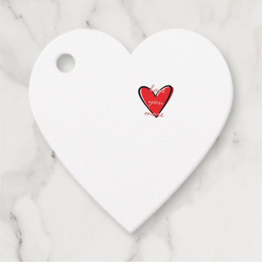 Love You More Creative Minimal Style  Geschenkanhänger (Vorderseite)