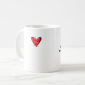 Love You More Creative Minimal Style Kaffeetasse (Vorderseite Links)