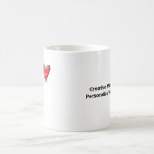 Love You More Creative Minimal Style Kaffeetasse (Mittel)