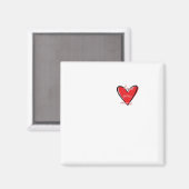 Love You More Creative Minimal Style Magnet (Vorderseite/Rückseite)