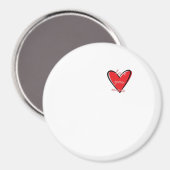 Love You More Creative Minimal Style Magnet (Vorderseite/Rückseite)