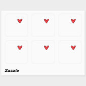 Love You More Creative Minimal Style Quadratischer Aufkleber (Blatt)