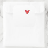 Love You More Creative Minimal Style Quadratischer Aufkleber (Tasche)