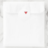 Love You More Creative Minimal Style  Runder Aufkleber (Tasche)