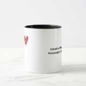 Love You More Creative Minimal Style Tasse (Zentrum)