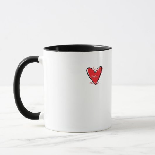 Love You More Creative Minimal Style Tasse (Links)
