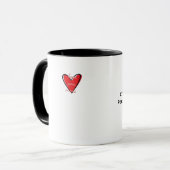 Love You More Creative Minimal Style Tasse (Vorderseite Links)