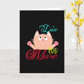 Love You More Elegant Style  Karte (Gelbe Blume)