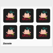 Love You More Elegant Style  Quadratischer Aufkleber (Blatt)