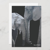 Love You More, Elephant Original Art Einladung (Vorne/Hinten)