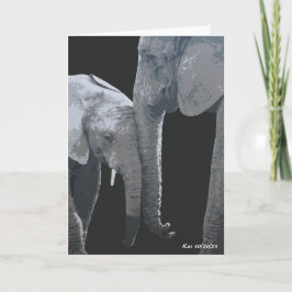 Love You More, Elephant Original Art Karte