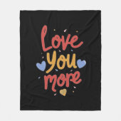 Love You More Expressive Art Fleecedecke (Vorderseite)