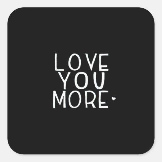 Love You More Galaxy Cosmic Aesthetic  Quadratischer Aufkleber (Vorderseite)