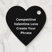 Love You More I Win Funny Valentines Style  Geschenkanhänger (Rückseite)