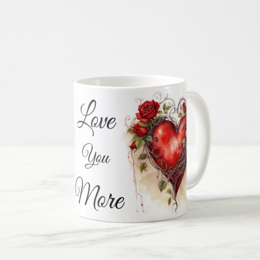 Love You More Kaffeetasse (VorderseiteRechts)