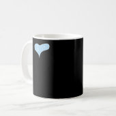 Love You More Minimal Design Blau Stil Kaffeetasse (Vorderseite Links)