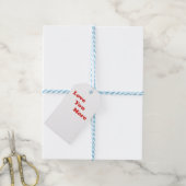 Love You More Minimal Design Geschenkanhänger (Mit Garn)