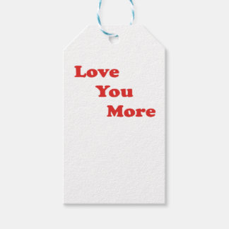Love You More Minimal Design Geschenkanhänger