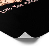Love You More Minimal Design  Poster (Ecke)