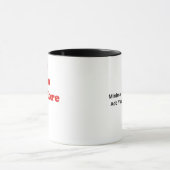 Love You More Minimal Design Tasse (Zentrum)