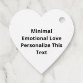 Love You More Minimal Heartfelt Design  Geschenkanhänger (Rückseite)