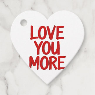Love You More Minimal Heartfelt Design  Geschenkanhänger