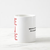 Love You More Minimal Heartfelt Design  Kaffeetasse (Mittel)