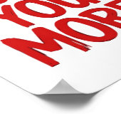 Love You More Minimal Heartfelt Design Poster (Ecke)